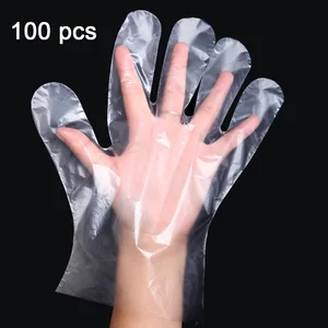 Перчатки пластиковые одноразовые для защиты от окрашивания, 600 шт.