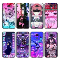 sad anime aesthetic senpai phone case for lg k51s k41s k30 k20 2019 q60 v60 v50 s v40 v30 k92 k42 k22 k71 k61 g8s g8 x thinq tpu