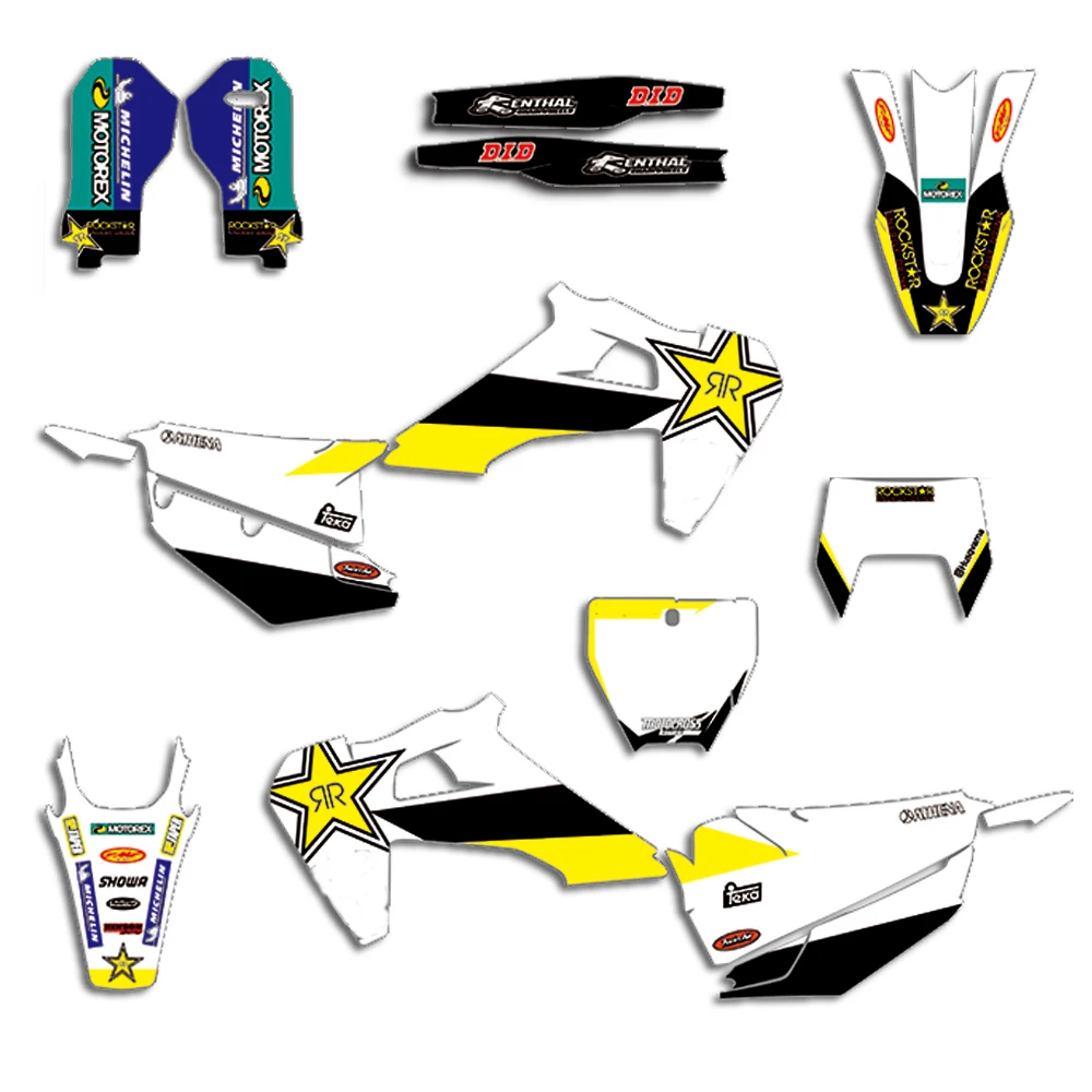 

1041 3M Motorcycle Decal Sticker Graphics Kits for HUSQVARNA TC FC TX FS FX 2019 2020 &TE FE 2020