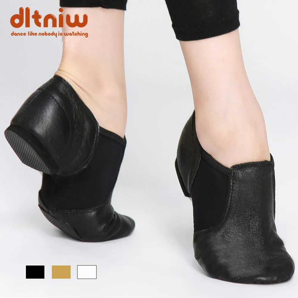 Кроссовки детские без шнуровки натуральная кожа для профессиональных джазовых