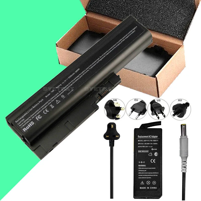 5200mAh лаптоп с Зарядное устройство/батарея для Lenovo IBM ThinkPad R60 R60e R61 R61e R61i T60 T60p T61 T61p