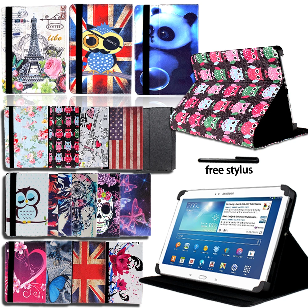 

Universal Tablet Case for 7"/8"/10" Samsung Galaxy Tab 2/3/4 Leather Shockproof Bracket Function Tablet Cover Stand Case Folding