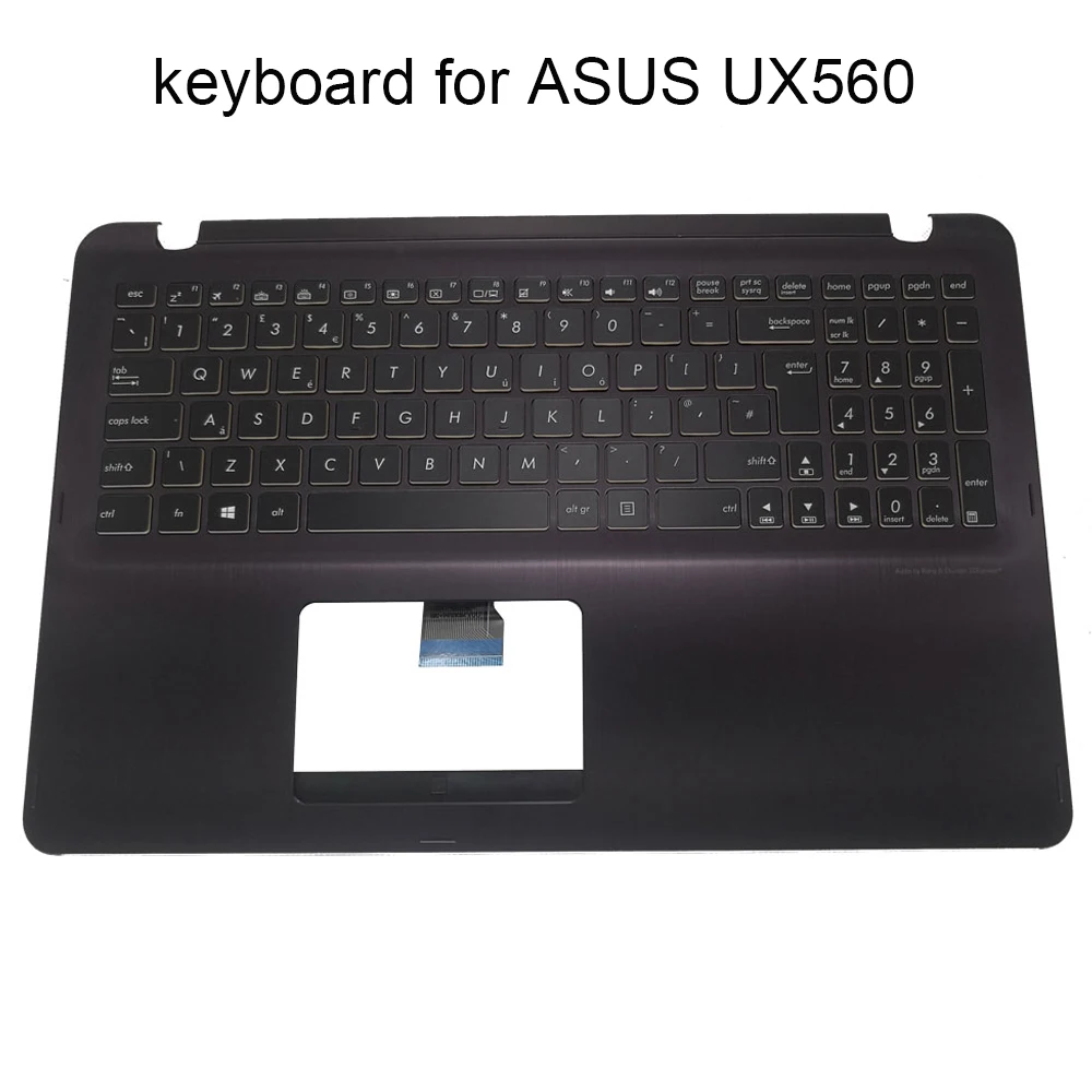 UK backlit keyboard for ASUS Zenbook UX560 UX560UX UX560UQ UQK Q534UX 13NB0CE1P03111-1 GB keyboards Palmrest Top Upper Case New