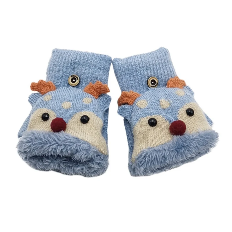 Baby Gloves Winter Knit Wool Newborn Mittens Velvet Thick Children's Kids Keep Finger Warm | Детская одежда и обувь