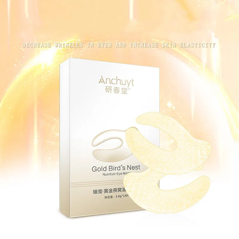 Золотая прозрачная маска для глаз в форме птичьего гнезда подтягивает кожу