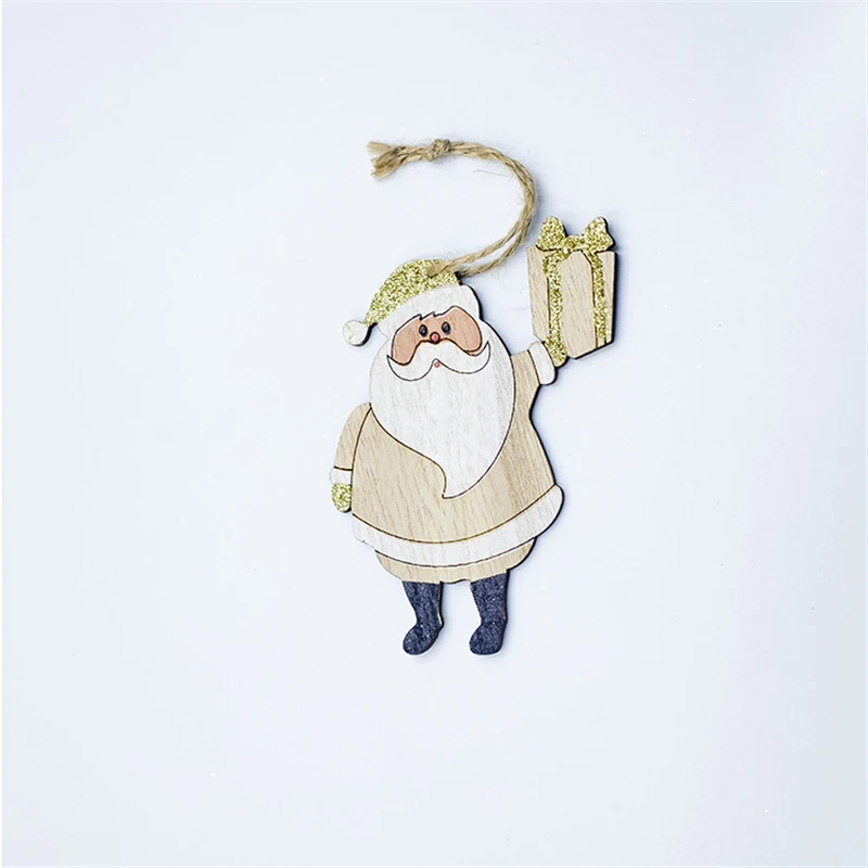Елочные украшения расписные Санта-Клаус лося снеговик Висячие Подвески
