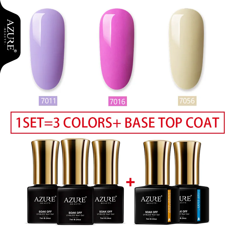 AZURE BEAUTY Гель-лак для ногтей Гель-лак UV Led Soak Off 4 шт./лот Гибридный лак комплект гель-лака Vogue лазурный гель лак-эмаль для ногтей - Цвет: 29