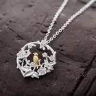 Ожерелье Hiyong из серебра 925 пробы, ожерелья с животными, колибри, модная цепочка до ключиц, ожерелья и подвески в виде ласточкиных птиц, подарки