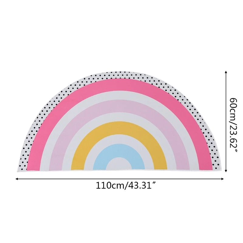 

Newborn Baby Crawling Carpet Pad Rainbow Crawling Play Mat Rug Colorful Floor Doormat Kid Children Room Decoration WXTD