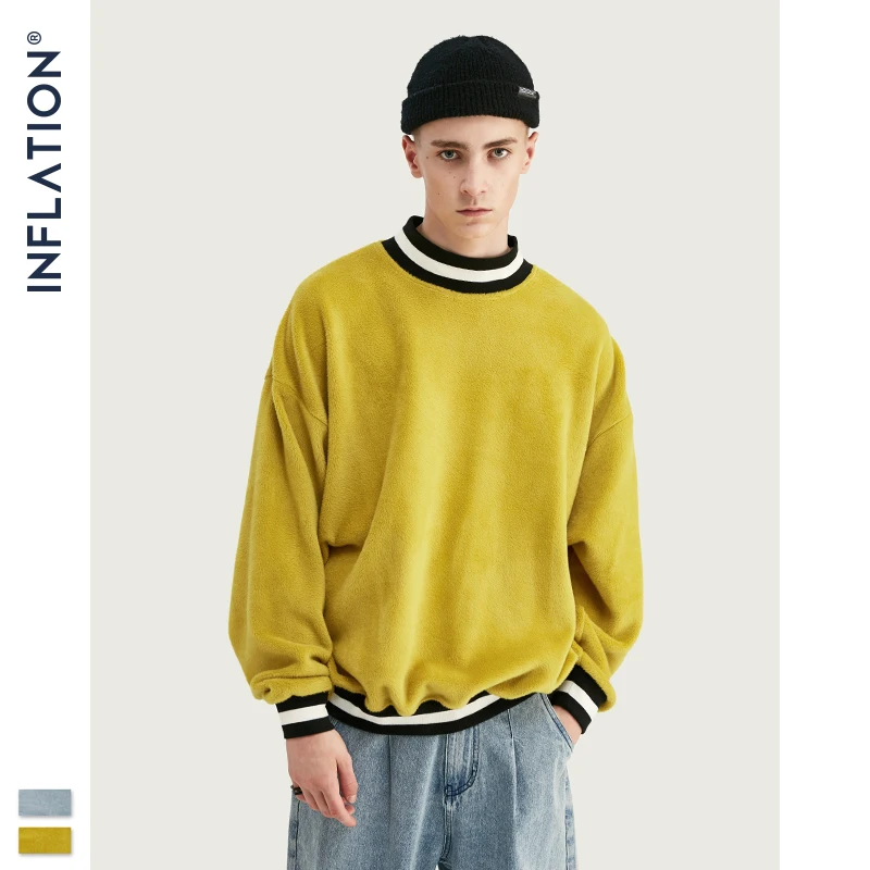 Свитшот мужской вельветовый 9623W теплая Повседневная Толстовка с круглым вырезом