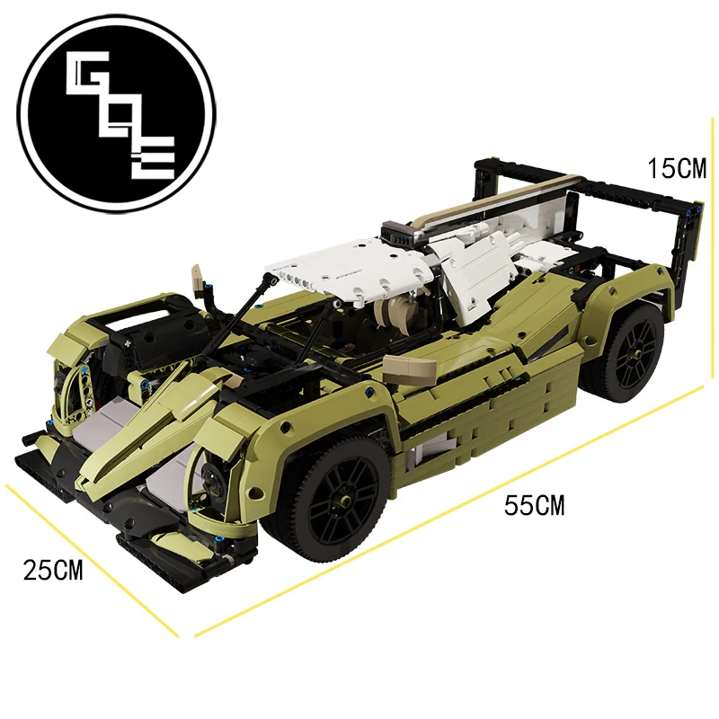 

Technical Super Sports Car Speed Champion Vehicle MOC-42338 LMP Racer9 Roadster DIY Building Blocks Bricks Toys For Kids Gifts