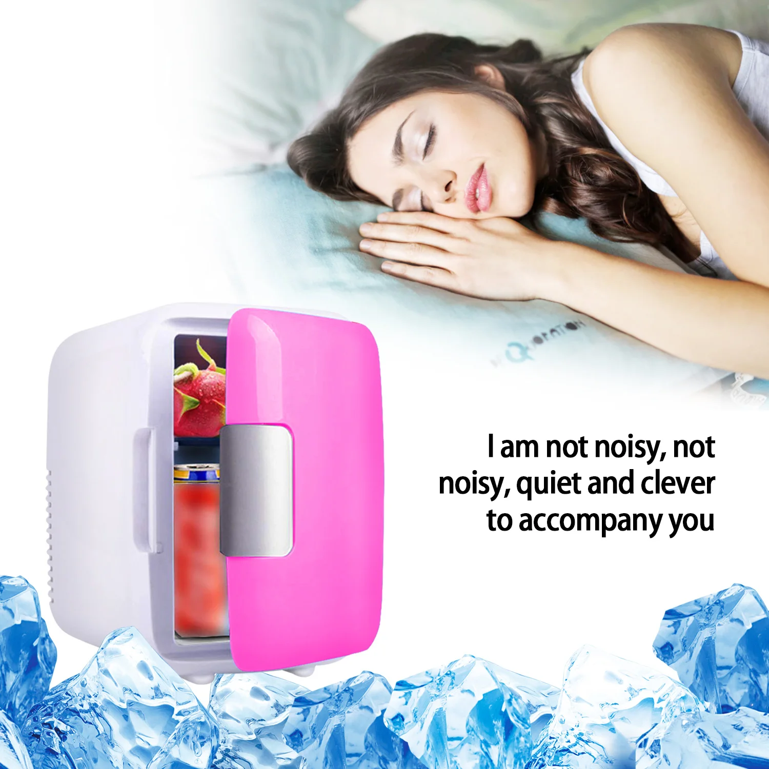 저렴한 4L 휴대용 미니 냉장고 홈 자동차 소형 냉장고 냉동고 여행 쿨러 뷰티 스킨 케어 화장품 냉장고 메이크업 냉장고