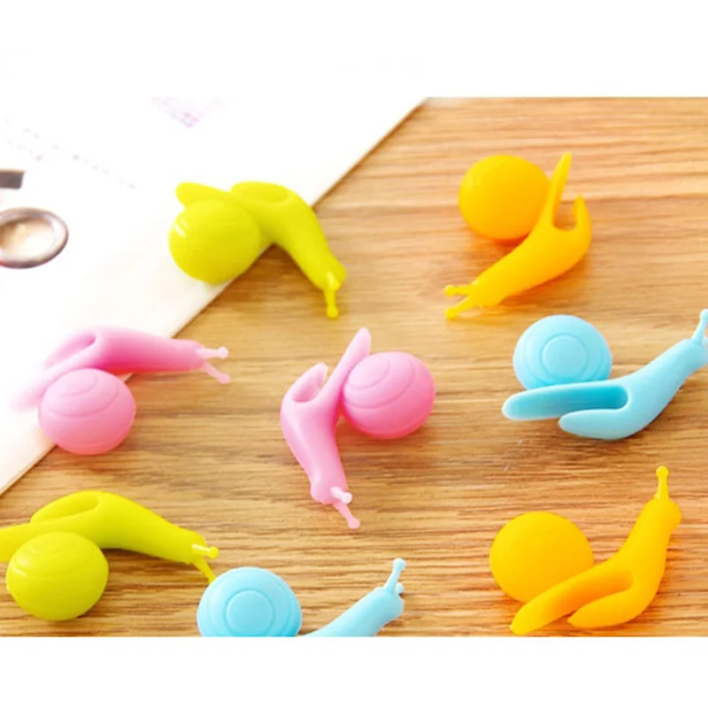 10 шт. Рождественская Милая силиконовая сумка в форме улитки держатель чашка