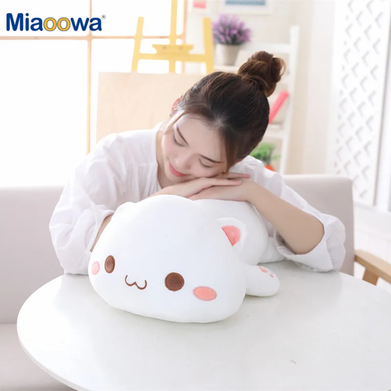 

1pc 35/50/65cm Kawaii Lying Cat Plush Toys Stuffed Cute Cat Doll Lovely Animal Pillow Soft Cartoon Cushion Kid Christmas Gift