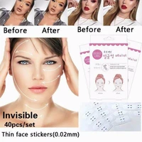 40pcsbox invisible thin face stickers face facial line wrinkle sagging skin v shape chin face lifting patch 0 02mm