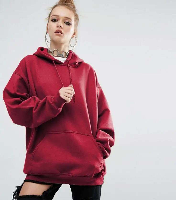 

S-5XL 2020 Autumn/Winter European And American New Style Women's Blouse Loose Solid Color Sports Hoodie Bat Sleeve Lady Sweater