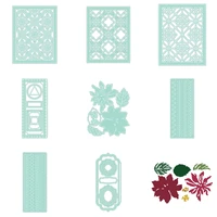 geometric modern square flower metal cutting dies for 2021 new scrapbooking diary decoration embossing template greeting card