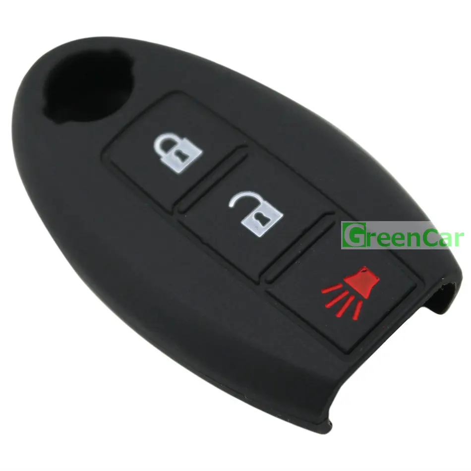 1 шт. 3 кнопки светящийся силиконовый чехол для ключей от машины Nissan March Murano Geniss Almera