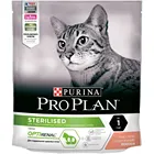 Сухой корм Purina Pro Plan для стерилизованных кошек и кастрированных котов, с лососем, 8 упаковок по 400 г