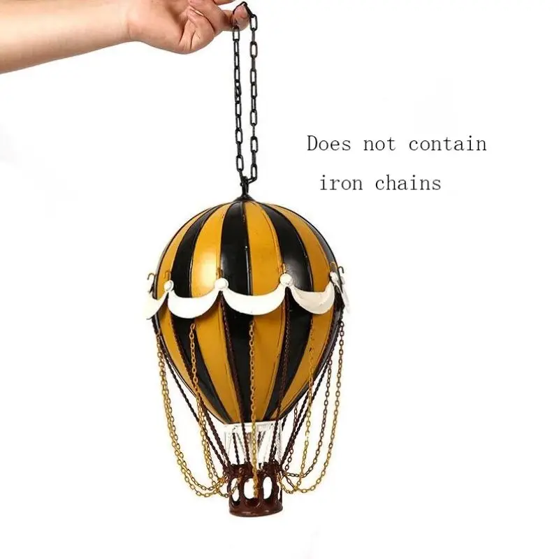 

Modern Wrought Iron Hot Air Balloon Wall Decoration Accessories Hotel Wall Hanging Crafts Home Livingroom Wall Sticker Ornaments