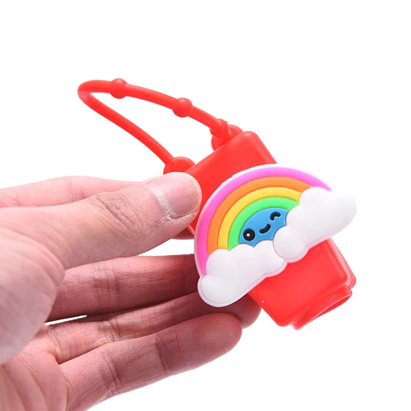 

Mini 30ML Cute Cartoon Mini Hand Sanitizer Split Bottles Portable Detachable Cover Silicone Bath Shower Hand Gel Holder