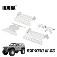injora 5pcs stainless steel axle protector chassis armor skid plate for rc crawler axial scx10 iii axi03007 upgrade parts