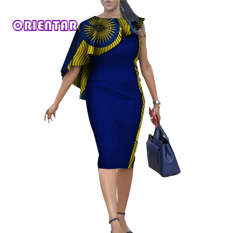Платье карандаш с Африканским принтом для женщин Африканское богато облегающее