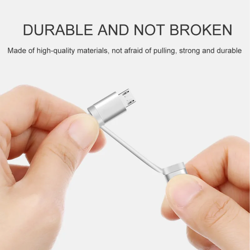 2 в 1 USB-кабель Тип C Micro USB кабель для быстрой зарядки многофункциональный