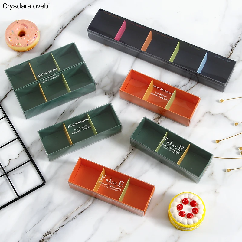 French Biscuit Candy Carton Window Open Pet Transparent 3/5/6 Grain Baking Drawer Type Gift Box