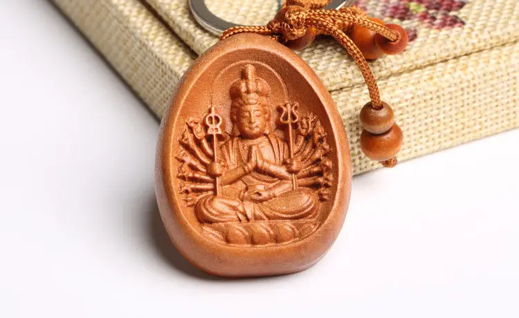 Tibetan Buddha Peach Wood Amulet Key Chains | Украшения и аксессуары