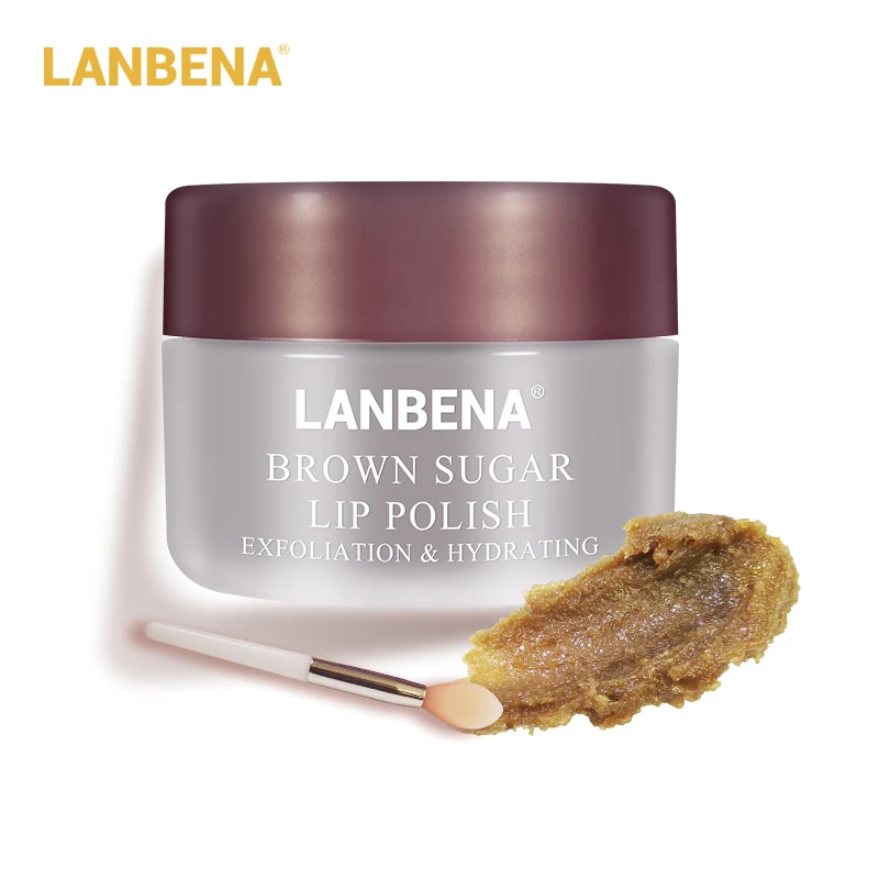 

LANBENA Lip Scrub Lip Mask Lip Balm Brown Sugar Lip Plumper Sleeping Mask Moisturizing Exfoliating Repair Lip Lines Protect Lips