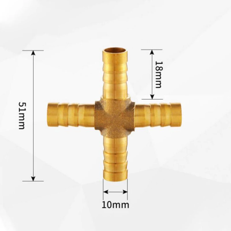 Латунный штуцер трубы 2 3 4 пути соединитель для 6 мм 8 10 12 14 16 19 шланг медная пагода