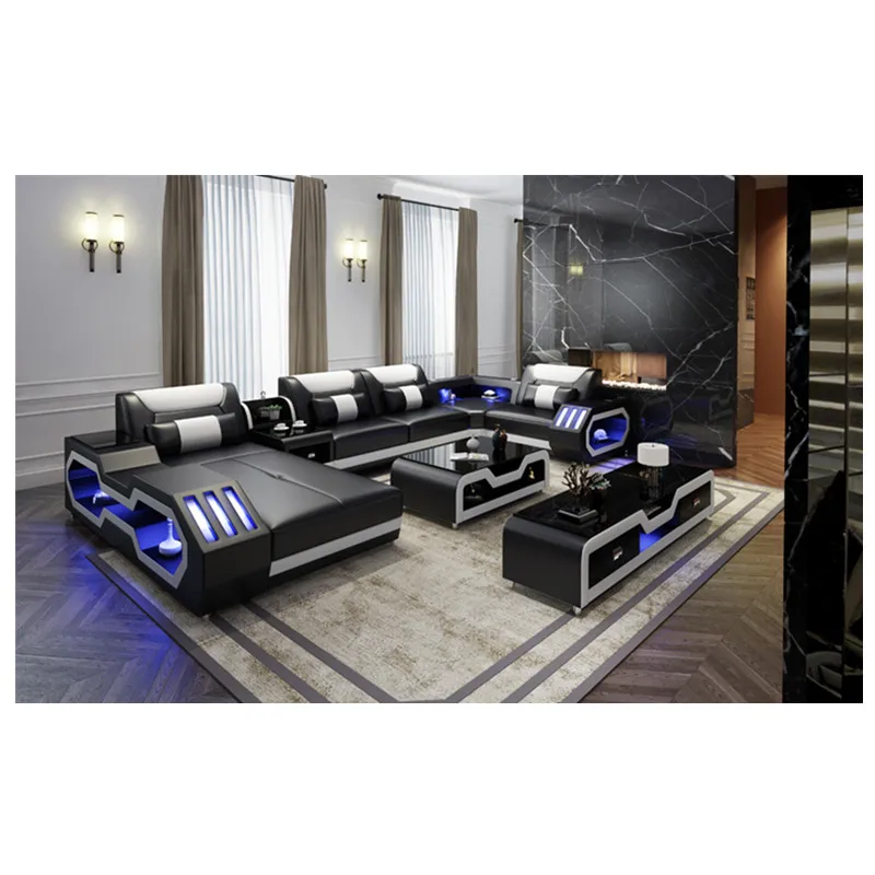 Горячая продажа кожаный диван мебель для гостиной новый дизайн|Наборы гостиной| |