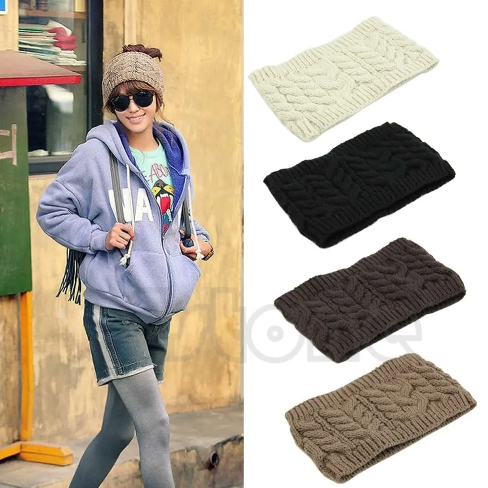 Шикарная Женская трикотажная пустая шапка с черепами повязка на голову теплая