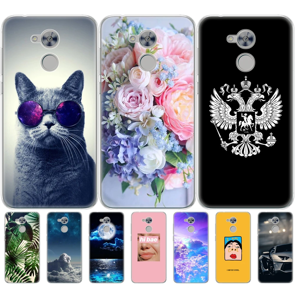 Чехол для huawei honor 6A Мягкая силиконовая задняя крышка из ТПУ чехол телефона 360
