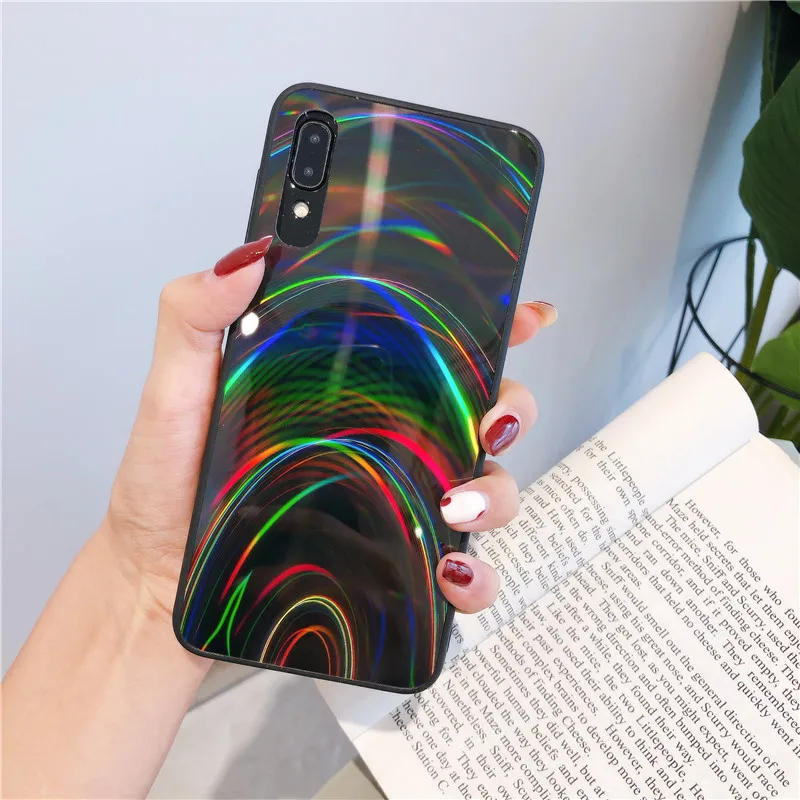 12 3D алмаз Призма голографический лазер чехол для samsung A10 A20 A30 A50 A70 M10 M20 A7 A9 S10 Plus Note 10 мягкий край чехол для телефона - Цвет: 12