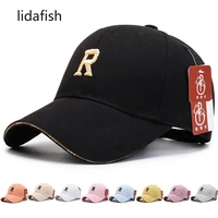 lidafish embroidery letter r baseball cap adjustable snapback caps hip hop dad hats for men women unisex