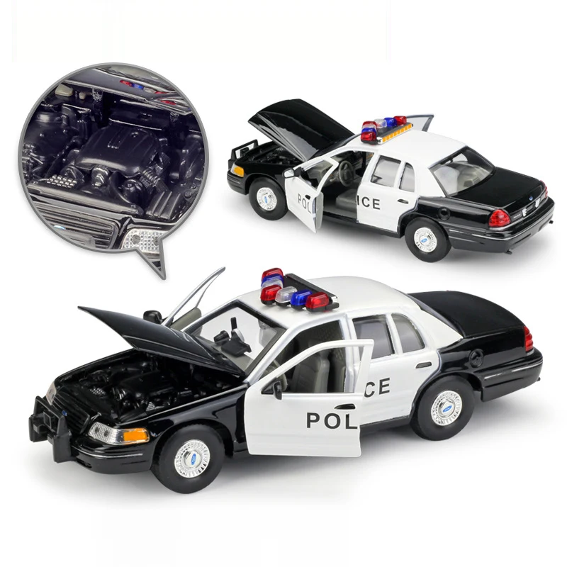 Модель автомобиля HOMMAT 1:24 полиция Форда короны Виктории металлические литые