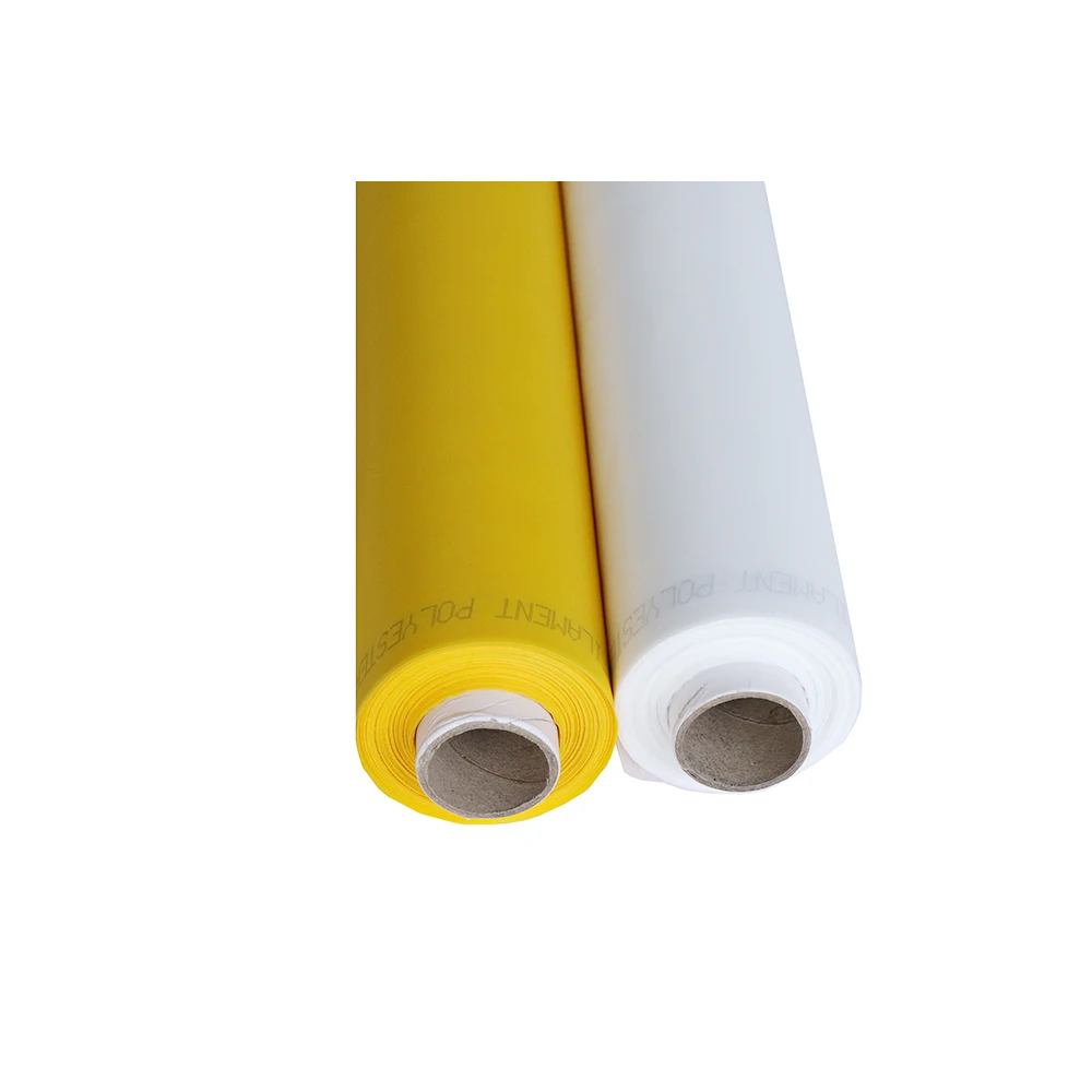 

120T 34UM White Yellow 50Meters 100% Polyester Silk Screen Printing Mesh