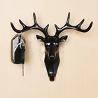 Винтажные скульптуры с головой оленя, рога, настенный крючок для подвешивания одежды, шляпы, шарфа, ключа, оленя, рога, вешалка, настенное украшение