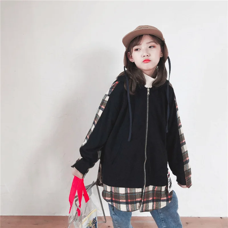 

Zipper Jacket Spring Autumn Coat Outerwear Top Children Clothes School Kids Costume Teenage Girl Clothing High Quality