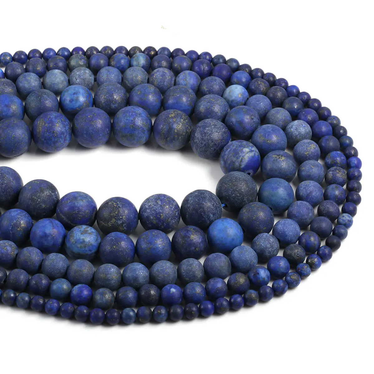 

Natural Stone Beads Dull Polish Matte Lapis Lazuli Round Loose Beads For Jewelry Making DIY Necklace Bracelet 4 6 8 10 12mm 15''