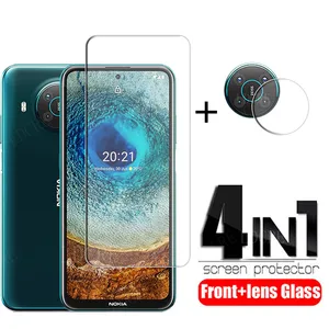 4 in 1 for nokia x10 glass for nokia x10 tempered glass hd screen protector protective camera film for nokia x20 x10 lens glass free global shipping