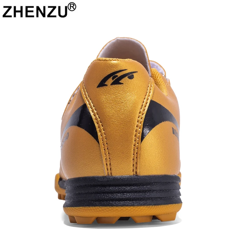 ZHENZU Size 28-34 Children Soccer Shoes Football Boots Kids Boy Girl Trainers Sneakers Leather Cleats Training tennis shoes