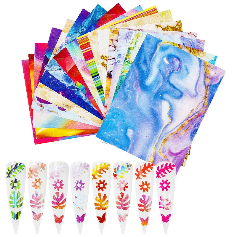 

Laser flame stick Magic nail nail sticker nail art Flame sticker