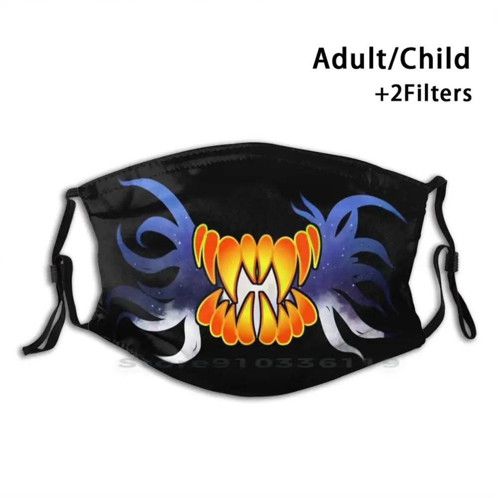 

Alternate 2 Of Eat The Moon Mouth Print Reusable Pm2.5 Filter DIY Mouth Mask Kids Moon Eat Space Teeth
