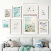 wall art canvas painting great salt lake heart lover line art posters and prints wall pictures for living room home decoration