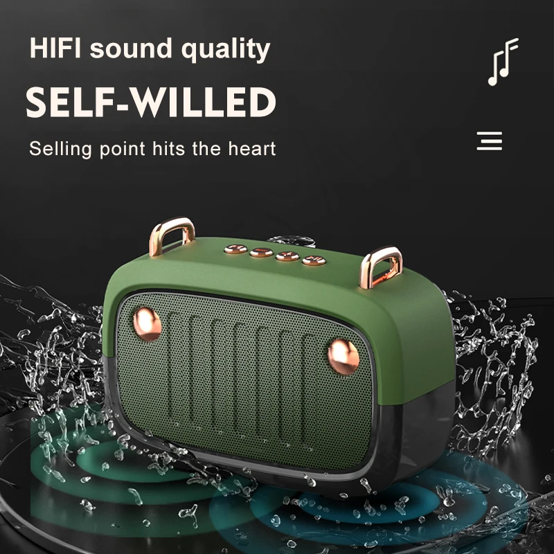 

Powerful Bluetooth Speaker 360° HD Stereo Music Surround Portable Outdoor Wireless Small Subwoofer Music Center Home Sound Box