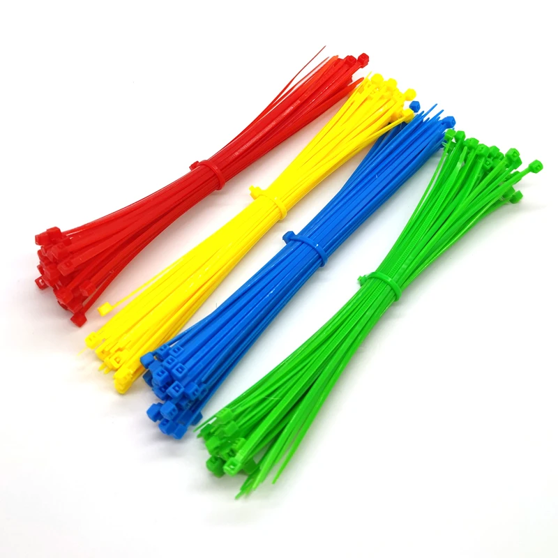200 шт. нейлоновые кабельные стяжки 4 цвета ширина 6 дюймов 2 мм x 150 (мм) красочные