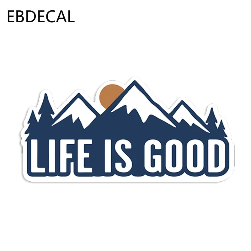 EBdecal жизнь Хороший горный закат Открытый Туризм винил для Авто/бампер/окно/стены